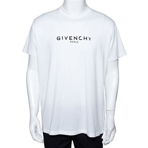 givenchy paris white t shirt|Givenchy graphic crewneck t shirt.